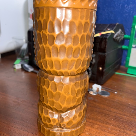 Vintage Orchids of Hawaii Tiki mug Emerald Green Jewel eyes Collectible cup - Picture 3 of 4